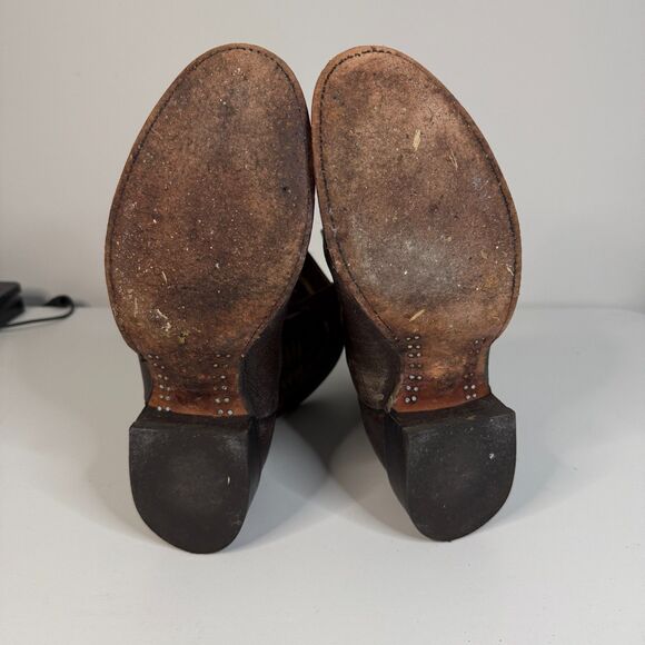Tony Lama Boots Mens US 9.5D Brown Stockman CT2032 Cowboy Western Leather main image 5